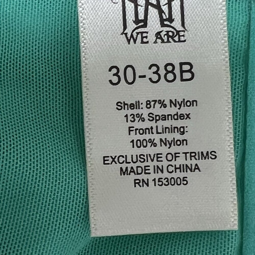 NWT We Are HAH X Free People Sheer Wired Bra 30-38B 30B 32B 34B 36B 38B Teal - Picture 3 of 10
